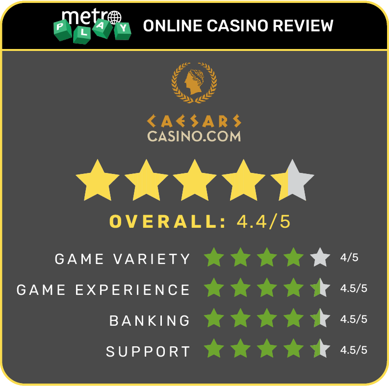 caesars casino registration bonus code