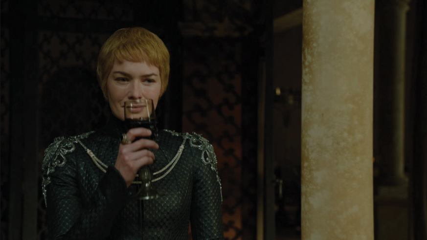 Cersei drinking wine