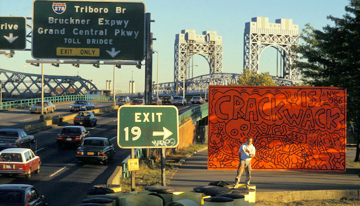 nyc street art keith haring mural crack is wack