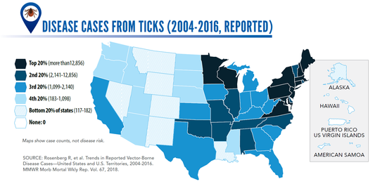 tick-borne illness cases 