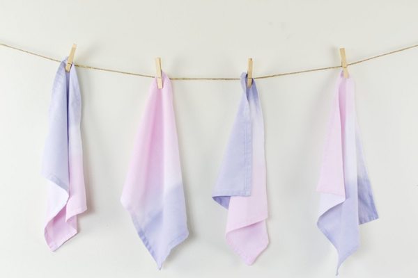 DIY Dip Dye Napkins