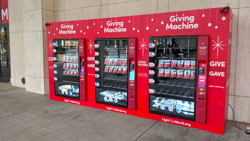 giving machines vending machines giving tuesday charity christmas spirit church of jesus christ of latter day saints