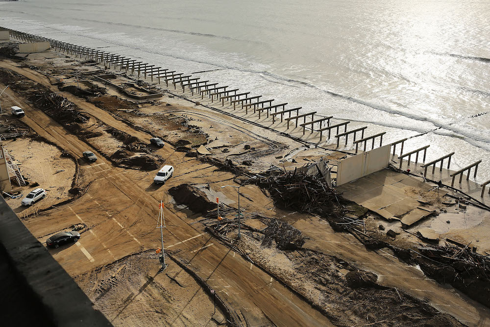 hurricane sandy twa hotel sand donation jamaica bay