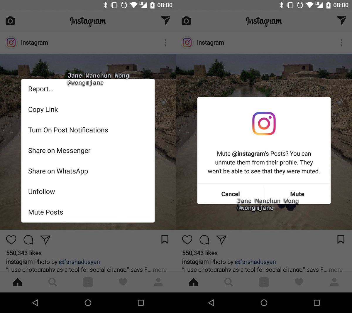 Instagram possibly rolling out new mute button