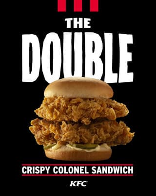 KFC Double Crispy Colonel sandwich
