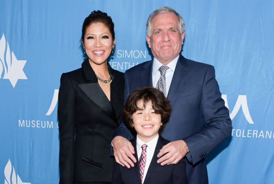 Les Moonves, Julie Chen and their son