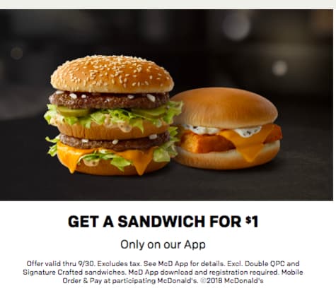 Get a McDonald's Big Mac for only one dollar