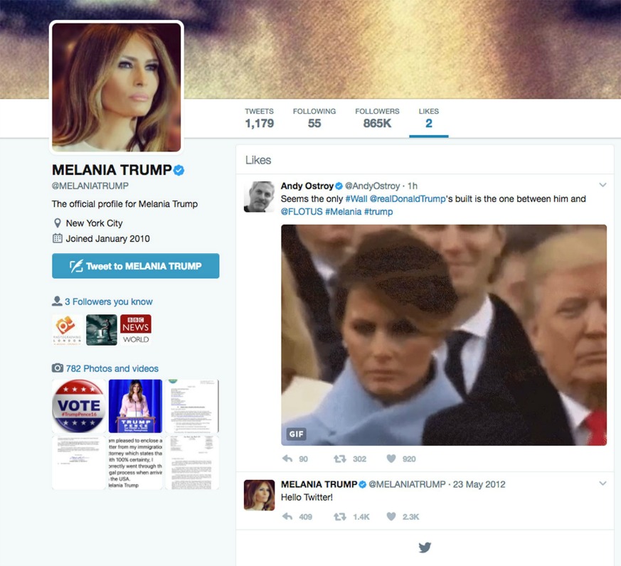 Melania Trump Twitter