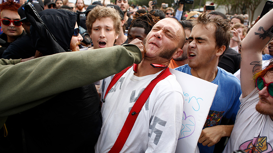 Nazi gets punched in face during Richard Spencer event in Florida