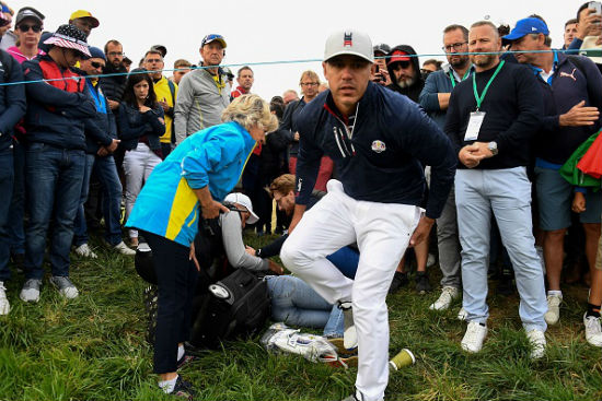 Brooks Koepka hits female spectator at Ryder Cup with 6th hole tee shot