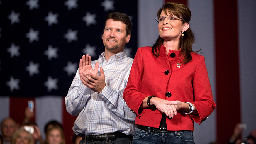 Todd Palin and Sarah Palin, parents of Track Palin