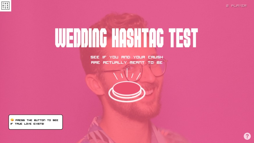 The Black Tux Wedding Hashtag Generator