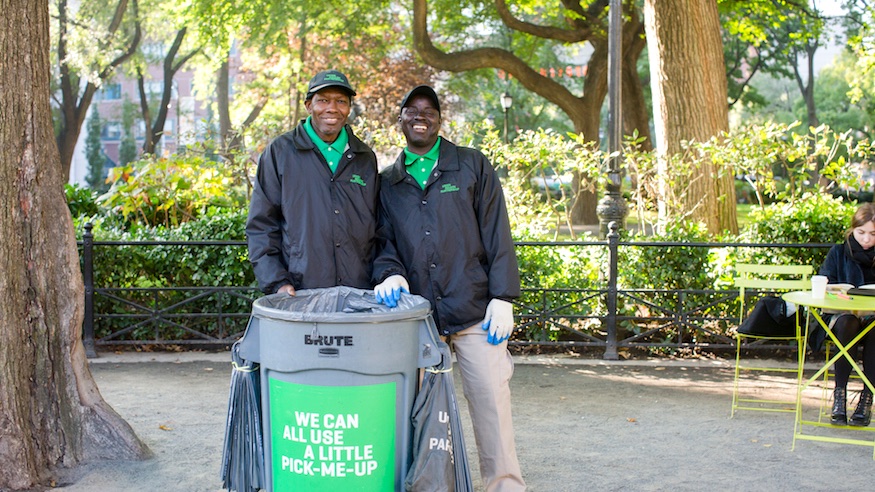 zero waste nyc union square partnership union square park sustainability recycling trash garbage