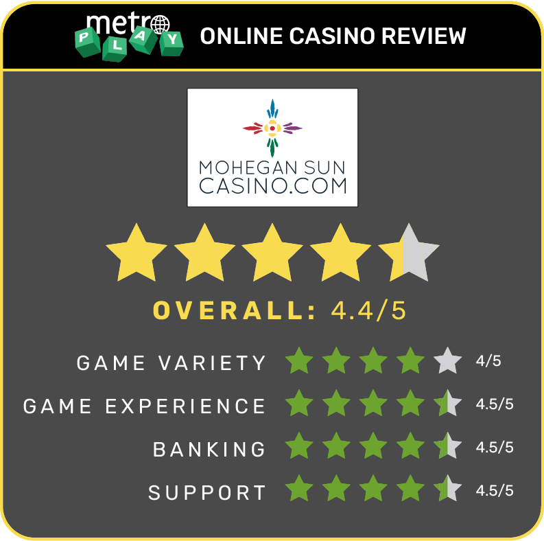 mohegan sun online casino review